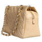Chanel Beige Caviar De Coco Chain Leather Purse Bag