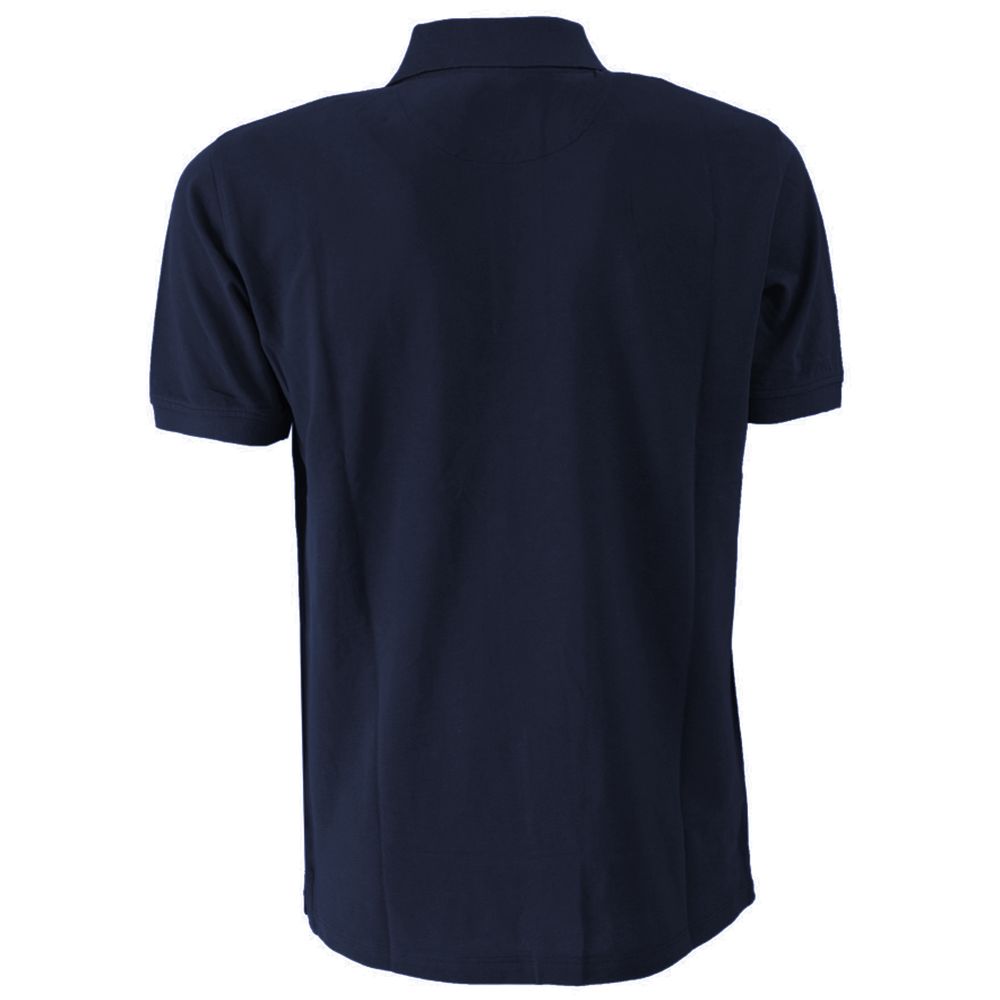 Yes Zee Blue Cotton Men Polo Shirt