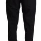 Dolce & Gabbana Black Wool Stretch Dress Trouser Pants