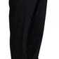 Dolce & Gabbana Black Wool Stretch Dress Trouser Pants