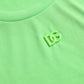 Dolce & Gabbana Green Embossed Logo Crew Neck Neon T-shirt