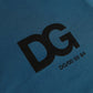 Dolce & Gabbana Blue Logo Cotton Round Neck Short Sleeves T-shirt