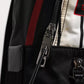 Dolce & Gabbana Black White Vulcano Royal King Print Men Backpack Bag