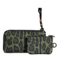 Dolce & Gabbana Green Leopard Leather Logo Plaque Multifunctional Kit Bag