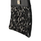 Dolce & Gabbana Multicolor Leopard Jacquard Logo Plaque Men Pouch Bag