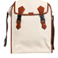 Dolce & Gabbana Beige Brown Canvas Leather EDGE Travel Men Back Pack Bag
