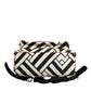 Dolce & Gabbana Black White Nylon Leather Travel Back Pack Bag