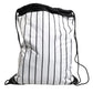 Dolce & Gabbana Black White Striped Polyester Drawstring Bag