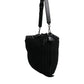 Dolce & Gabbana Black Cashmere Knitted Leather Shoulder Bag