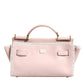 Dolce & Gabbana Light Pink Logo Plaque Soft Leather Strap Crossbody Bag