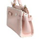 Dolce & Gabbana Light Pink Logo Plaque Soft Leather Strap Crossbody Bag