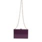 Dolce & Gabbana Purple Leather Clutch Evening Crossbody Bag