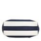 Dolce & Gabbana White Navy Striped Canvas Top Handle Tote Tote Bag