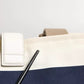 Dolce & Gabbana White Navy Striped Canvas Top Handle Tote Tote Bag