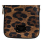 Dolce & Gabbana Brown Leopard Print Dauphine Leather Zip Around Wallet