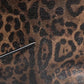 Dolce & Gabbana Brown Black Calfskin Leopard Print Shoulder Tote Bag