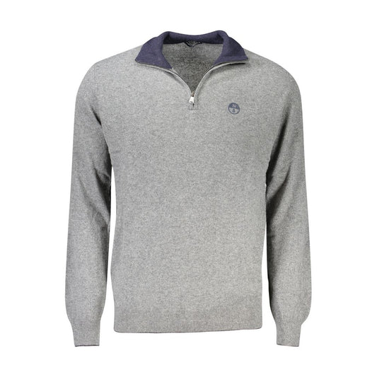 North Sails Gray Wool Men Sweater