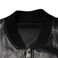Dolce & Gabbana Black Leather Full Zip Biker Blouson Jacket