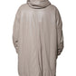 MSGM Beige Full Zip Hooded Long Sleeves Casual Coat Jacket
