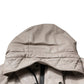 MSGM Beige Full Zip Hooded Long Sleeves Casual Coat Jacket