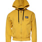 Dolce & Gabbana Yellow Logo Full Zip Hooded Sweatshirt Sweater