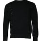Dolce & Gabbana Black Nylon Logo Crew Neck Pullover Sweater