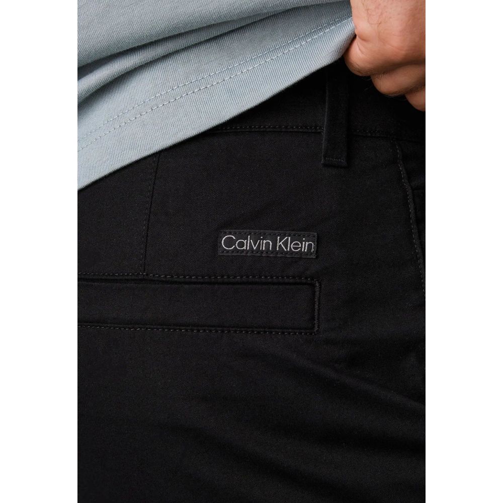 Calvin Klein Jeans Black Cotton Rigenerato Jeans & Pant