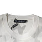 Dolce & Gabbana White Gray Camouflage Cotton Crew Neck T-shirt
