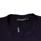 Dolce & Gabbana Purple DG Logo Cotton Crew Neck T-shirt