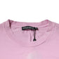 Dolce & Gabbana Pink Logo Print Cotton Crew Neck T-shirt