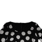 Dolce & Gabbana Black White Silk Polka Dots Sheath Midi Dress