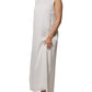 Peserico White Sleeveless Round Neck Shift Long Maxi Dress