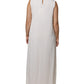Peserico White Sleeveless Round Neck Shift Long Maxi Dress