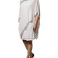 Blumarine White Floral Embroidery Viscose Chiffon Shift Dress