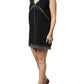 PINKO Black Embellished Polyester Sleeveless Shift A-line Mini Dress