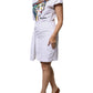 Moschino Couture White Printed Viscose Sheath Mini Dress