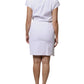 Moschino Couture White Printed Viscose Sheath Mini Dress