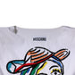 Moschino Couture White Printed Viscose Sheath Mini Dress