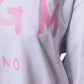 MSGM White Logo Print Cotton T-shirt Short Sleeves Mini Dress