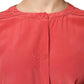 Peserico Red Long Sleeves Pencil Cut Drawstring Waist Dress