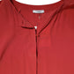 Peserico Red Long Sleeves Pencil Cut Drawstring Waist Dress