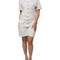 Please White Cotton Short Sleeves Button Down Romper Dress