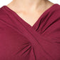 Roberto Cavalli Maroon Jumper Keyhole Knit Pullover Sweater