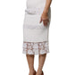 Dolce & Gabbana White Floral Lace High Waist Pencil Cut Skirt