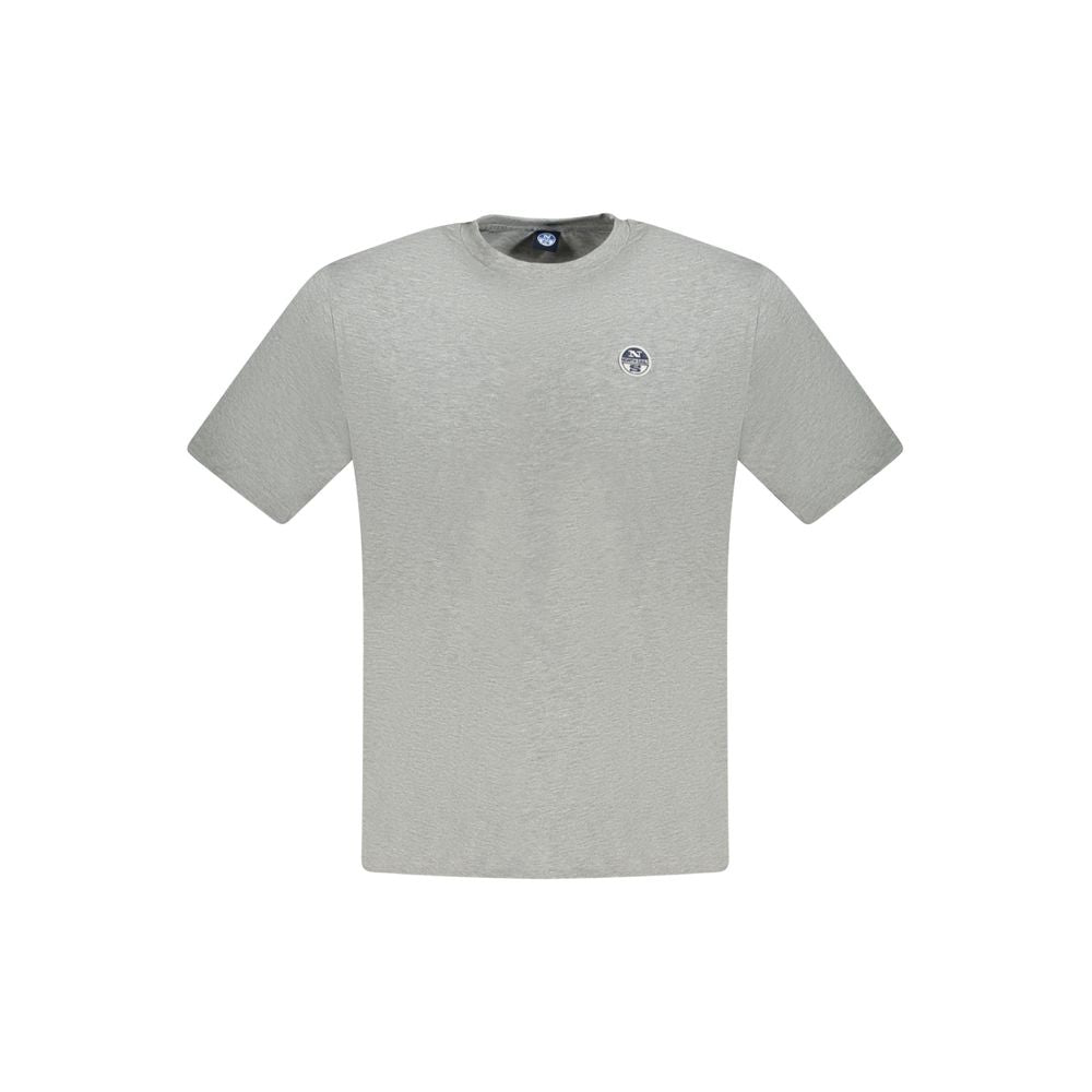 North Sails Gray Cotton Men T-Shirt