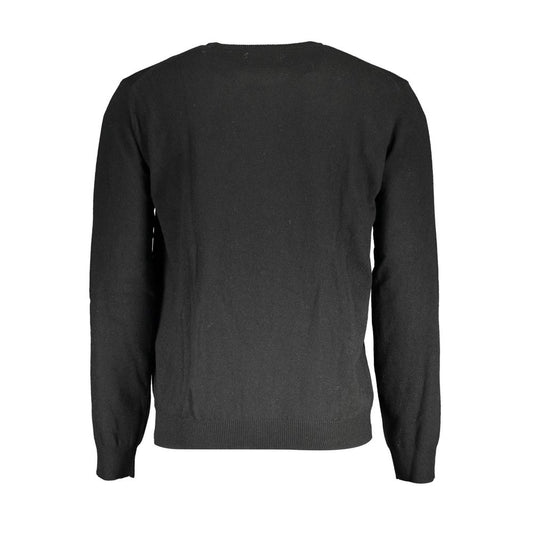 La Martina Black Wool Men Sweater