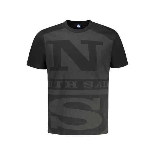 North Sails Black Cotton Men T-Shirt