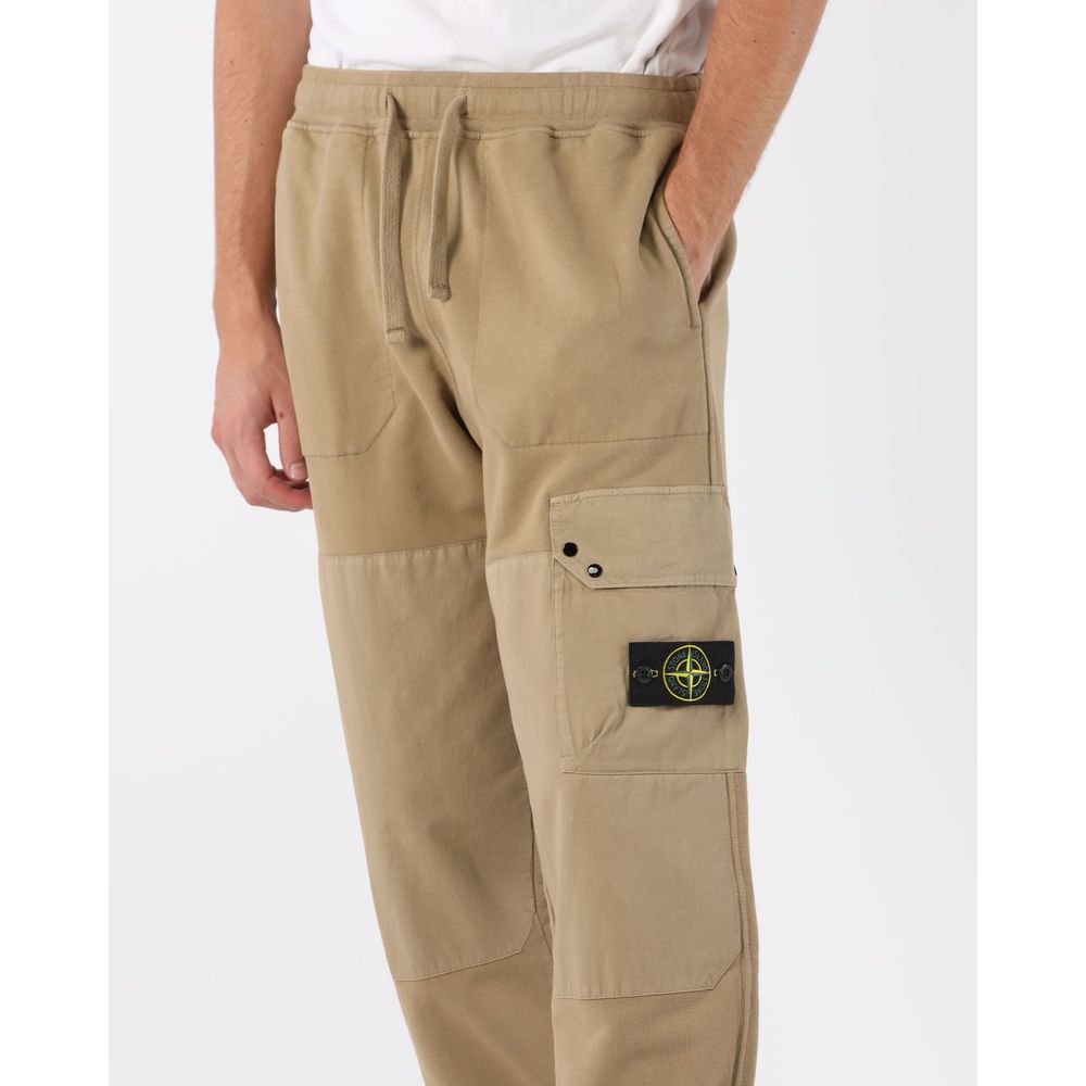 Stone Island Beige Cotton Men Cargo Trouser