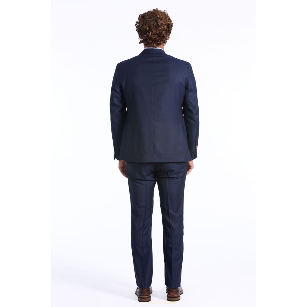 Baldinini Trend Blue Wool Men Suit