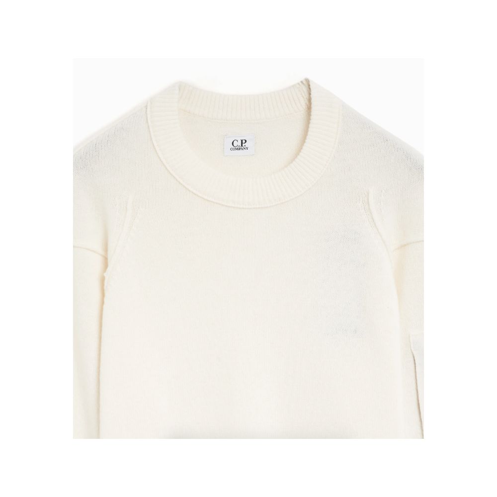 C.P. Company White Wool Sweater